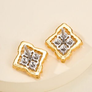 Opera diamond hollow with diamond earrings