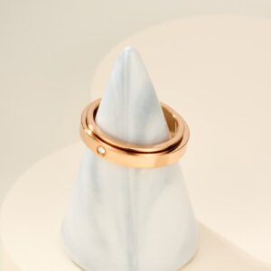 Time Run Narrow Single Diamond Ring