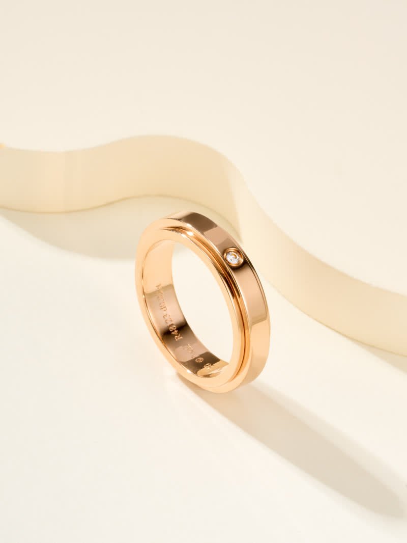 Time Run Narrow Single Diamond Ring - 图片 9