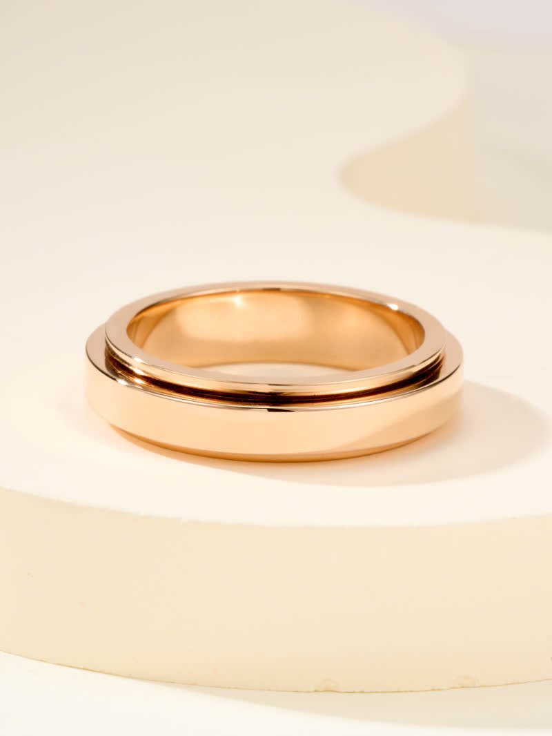 Time Run Narrow Single Diamond Ring - 图片 10