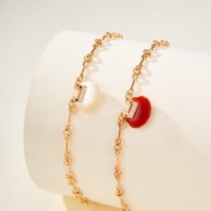 Qeelin Ruyi White Beimu Single layer Chain Bracelet