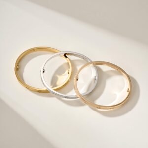 Love wide version 6.1mm new version single open four diamond bracelet