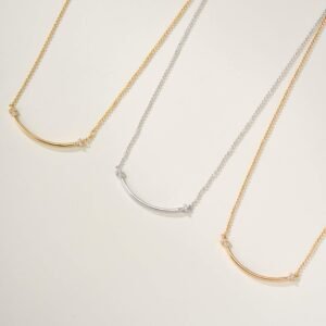 New Smile T Diamond Set Necklace Small