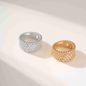 Perlee diamonds five row diamond ring