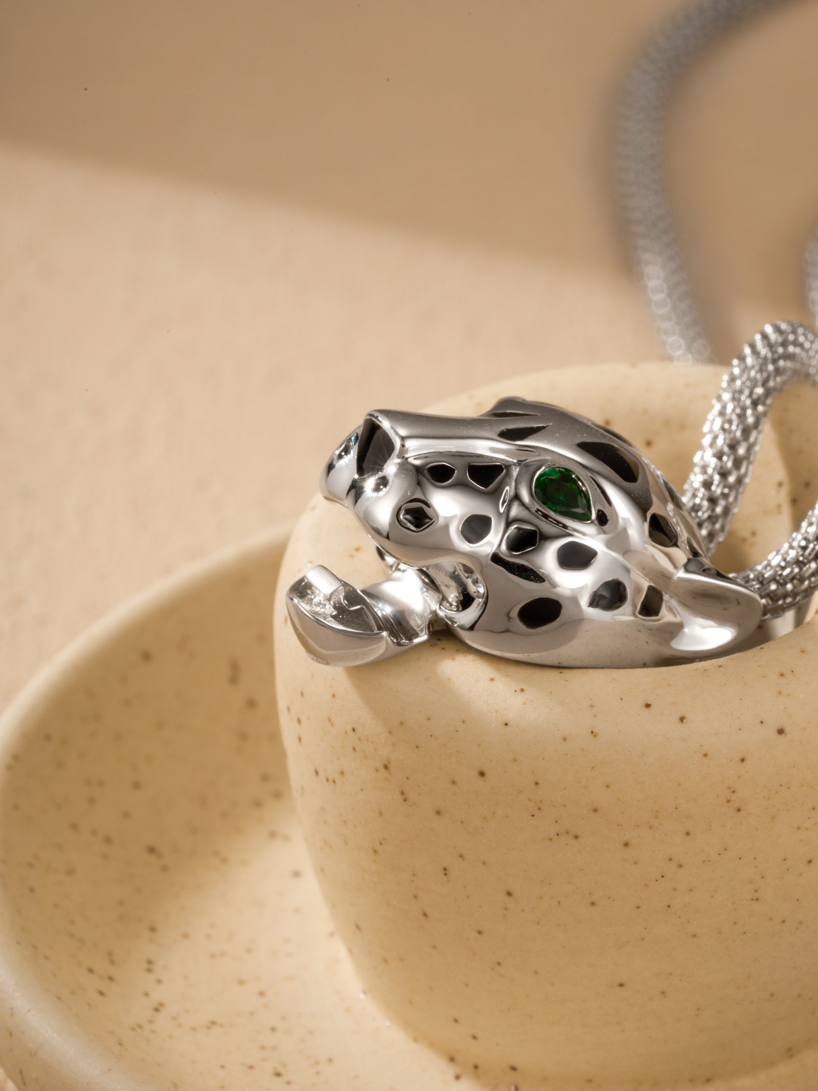 Leopard Diamond Free Long Necklace (70cm Chain)