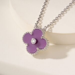 VCA Christmas Limited Edition Diamond Set Clover Necklace