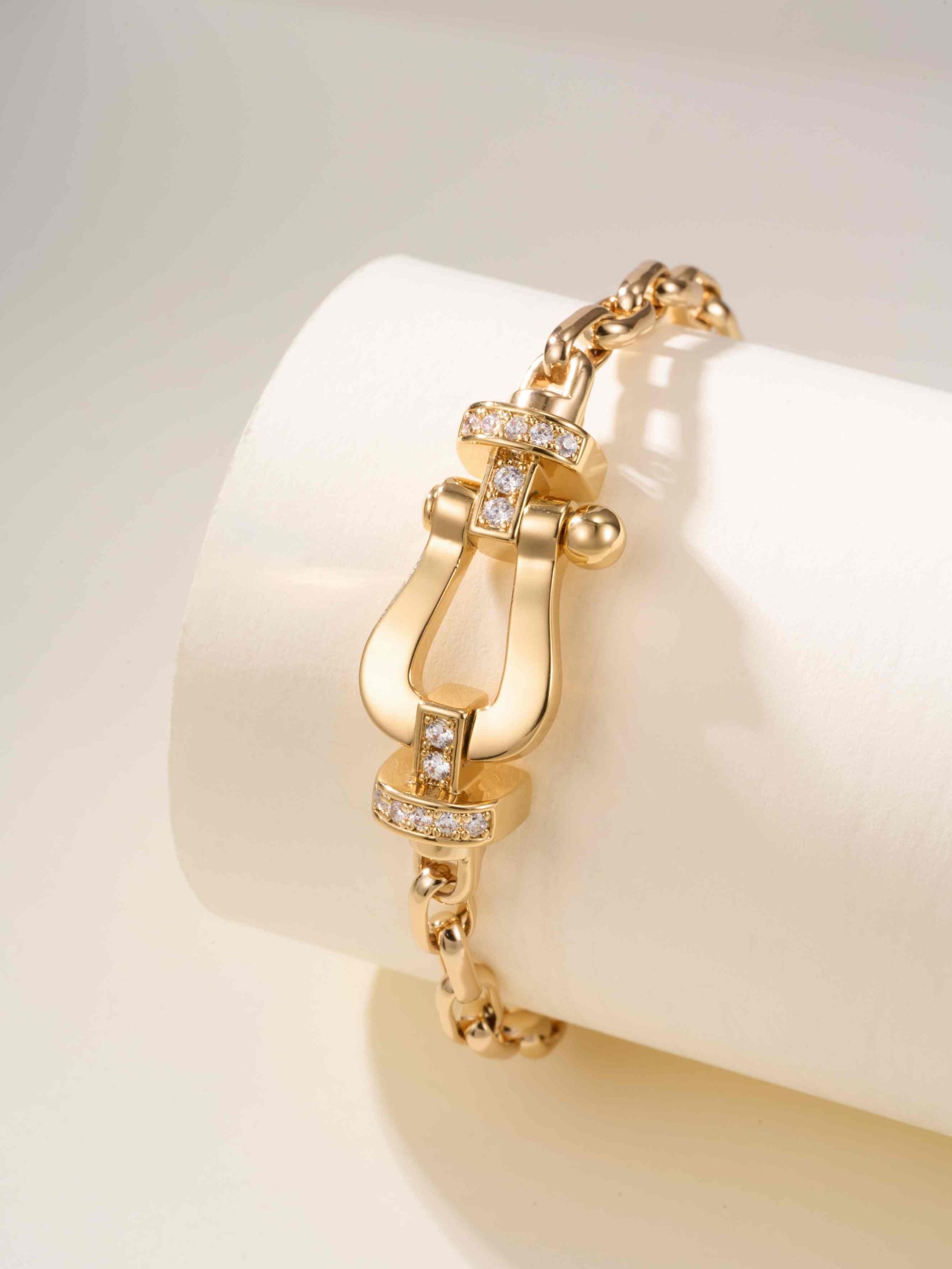 10 degree diamond horseshoe bracelet (large size) - 图片 4