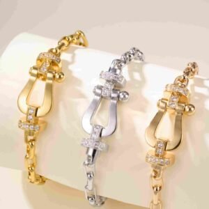 10 degree diamond horseshoe bracelet (large size)