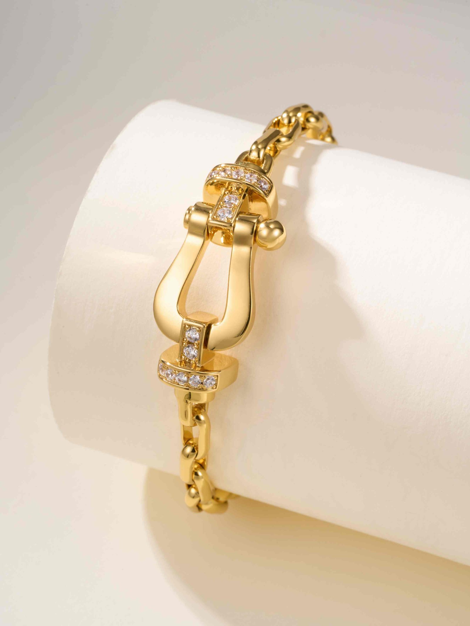 10 degree diamond horseshoe bracelet (large size) - 图片 3