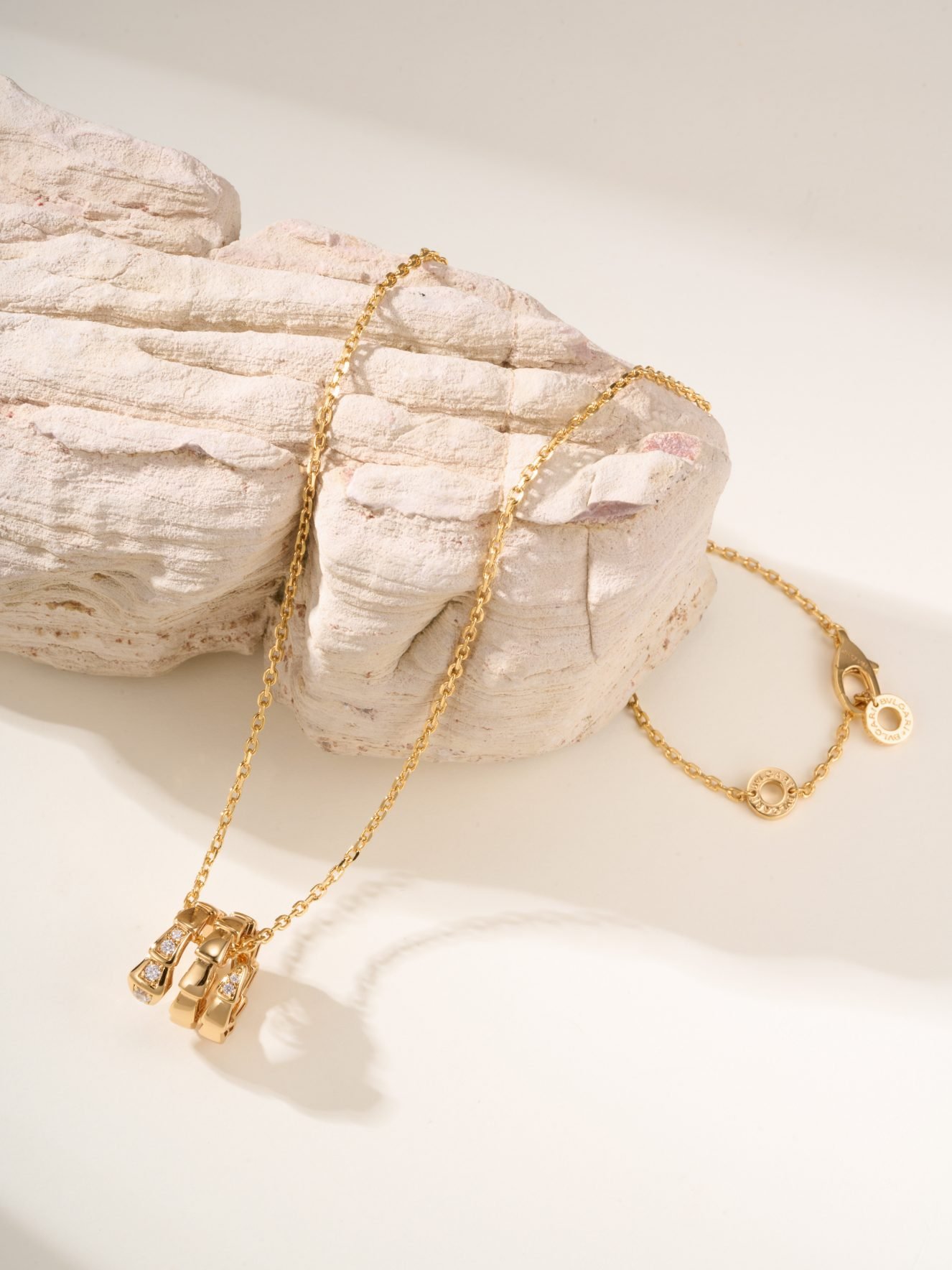 Spirit Snake Head Tail Diamond Snake Bone Necklace - 图片 6