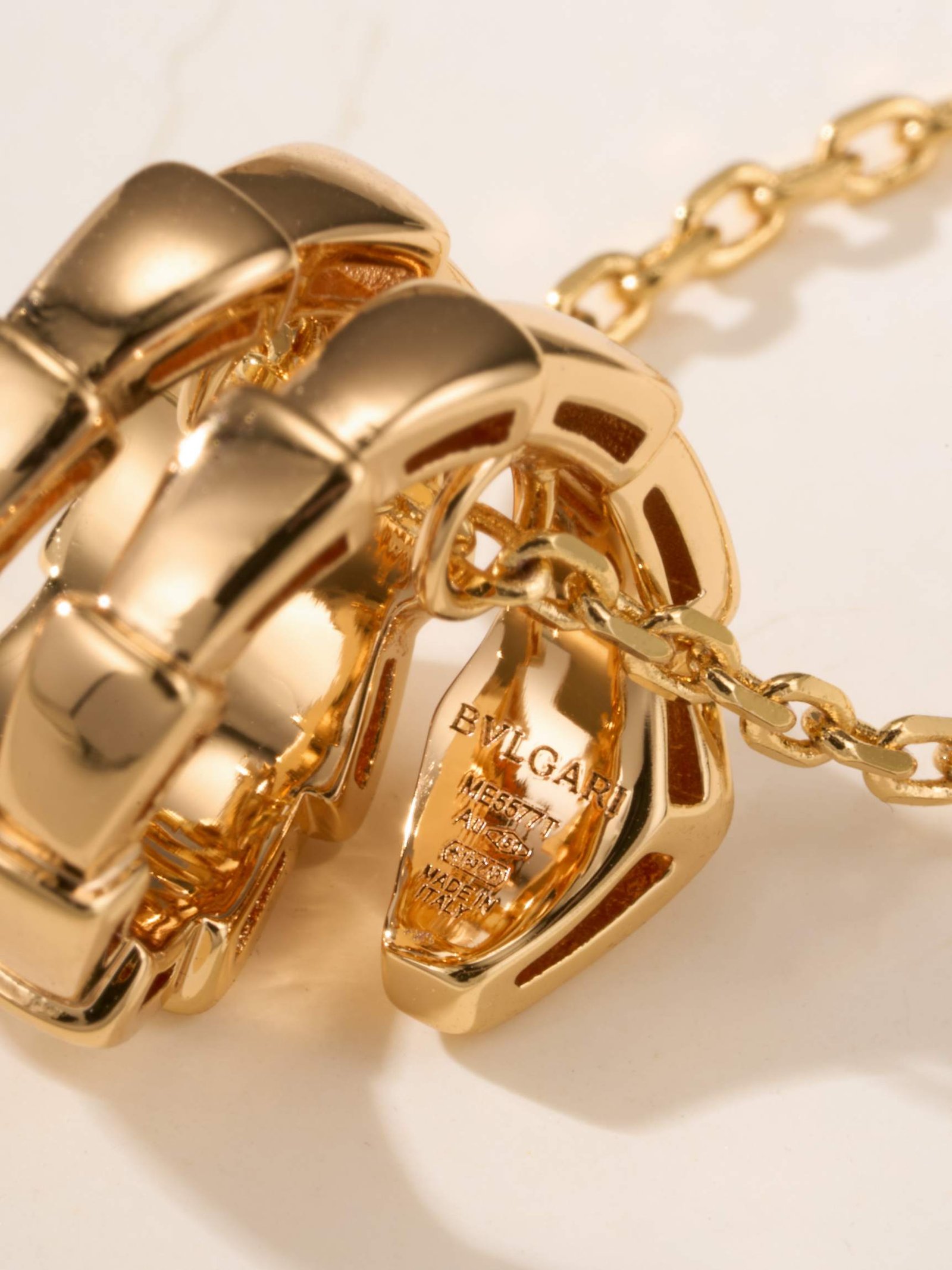 Spirit Snake Head Tail Diamond Snake Bone Necklace - 图片 9