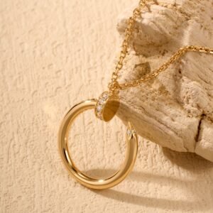 Nail Head Tail Diamond Necklace