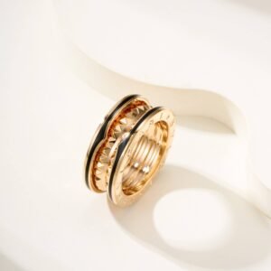 BV Pagoda Black Paint ROCK Ring（narrow version）