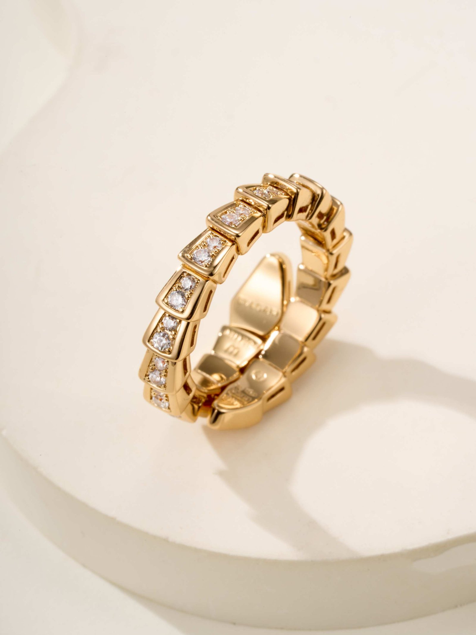 Elastic Snake Ring (Narrow Full Diamond) - Image 8