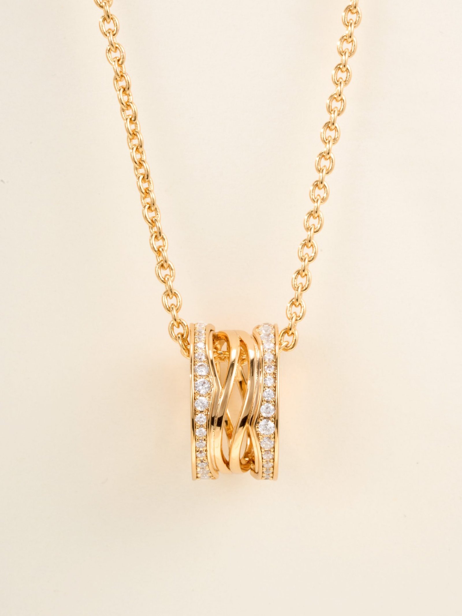BV hollow edged diamond studded B.ZERO1 necklace - 图片 9