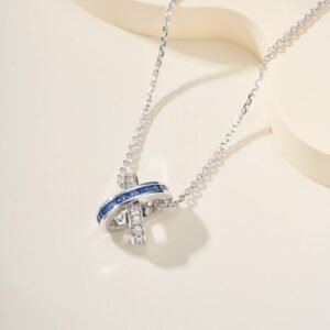 Chaumet Cross Blue Treasure Necklace (Color White)