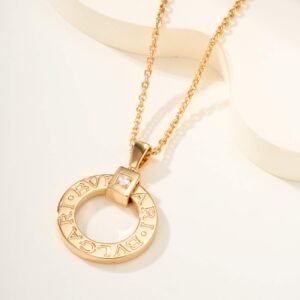 BV letter circular necklace