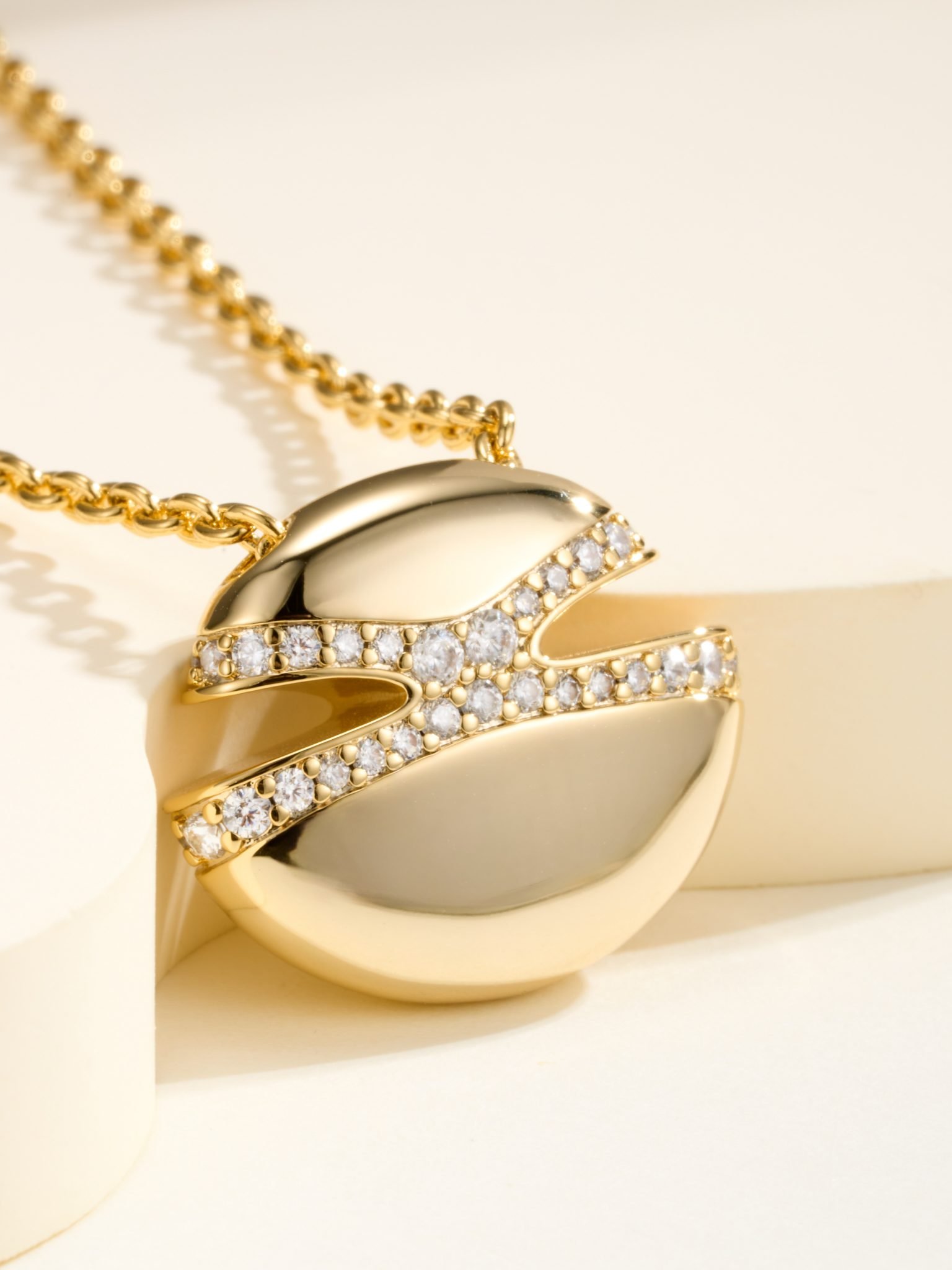 CABOCHON series diamond studded necklace - Image 5