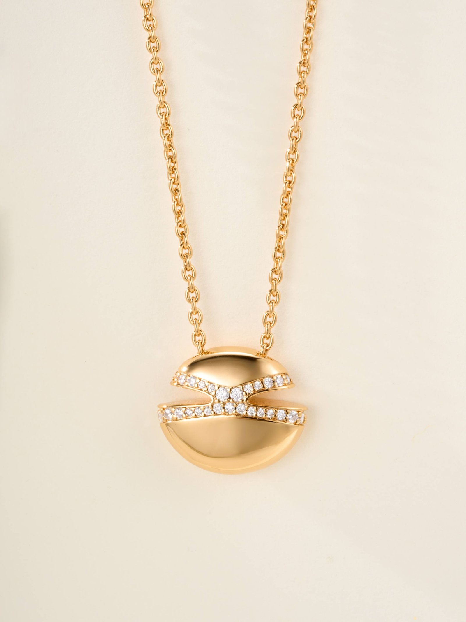 CABOCHON series diamond studded necklace - Image 2