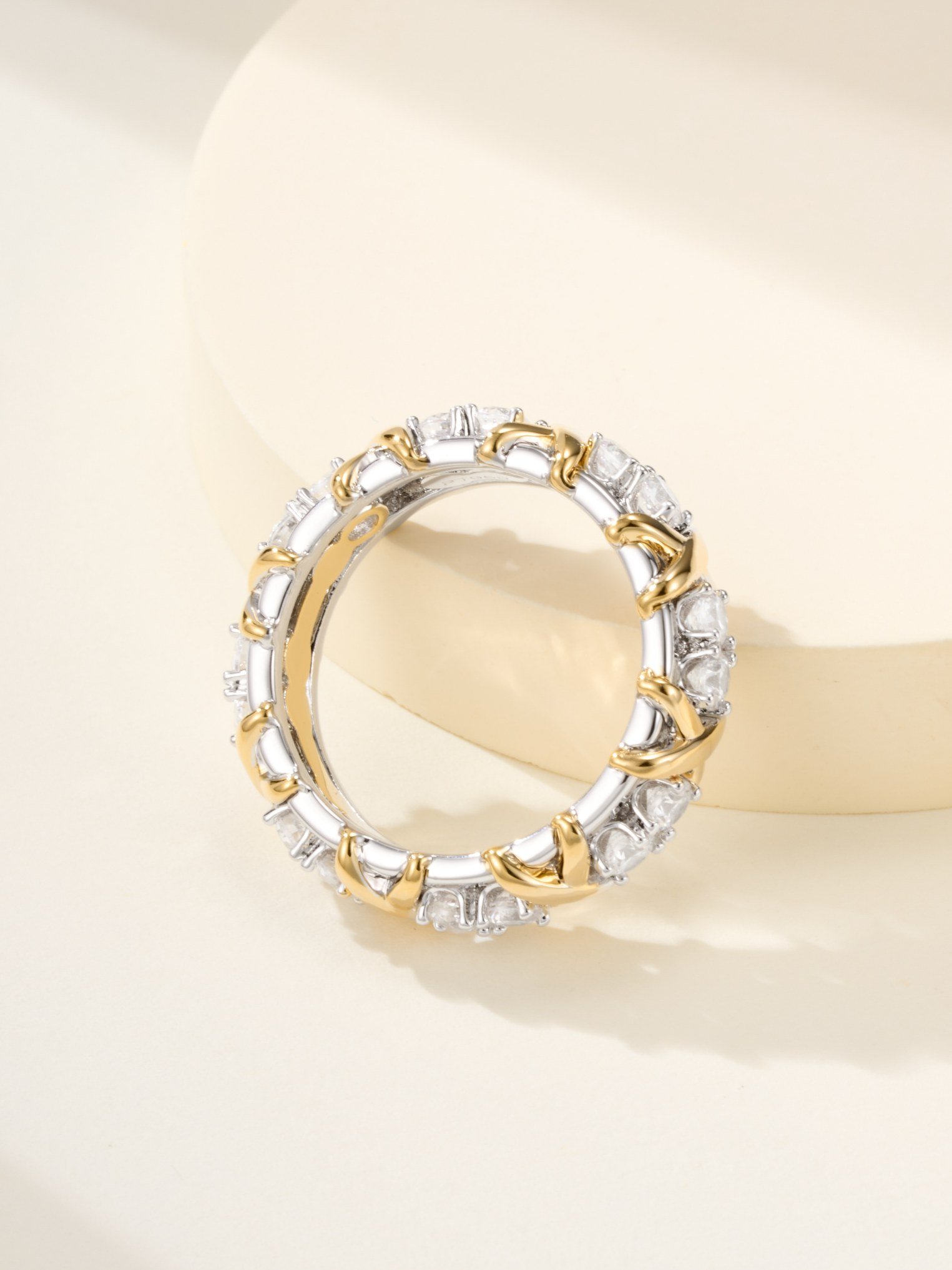 16 Stone Cross Ring - Image 4