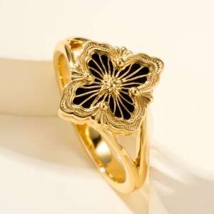 Buchirati OPERA TULLE Small Pattern Natural Stone Ring - Image 9