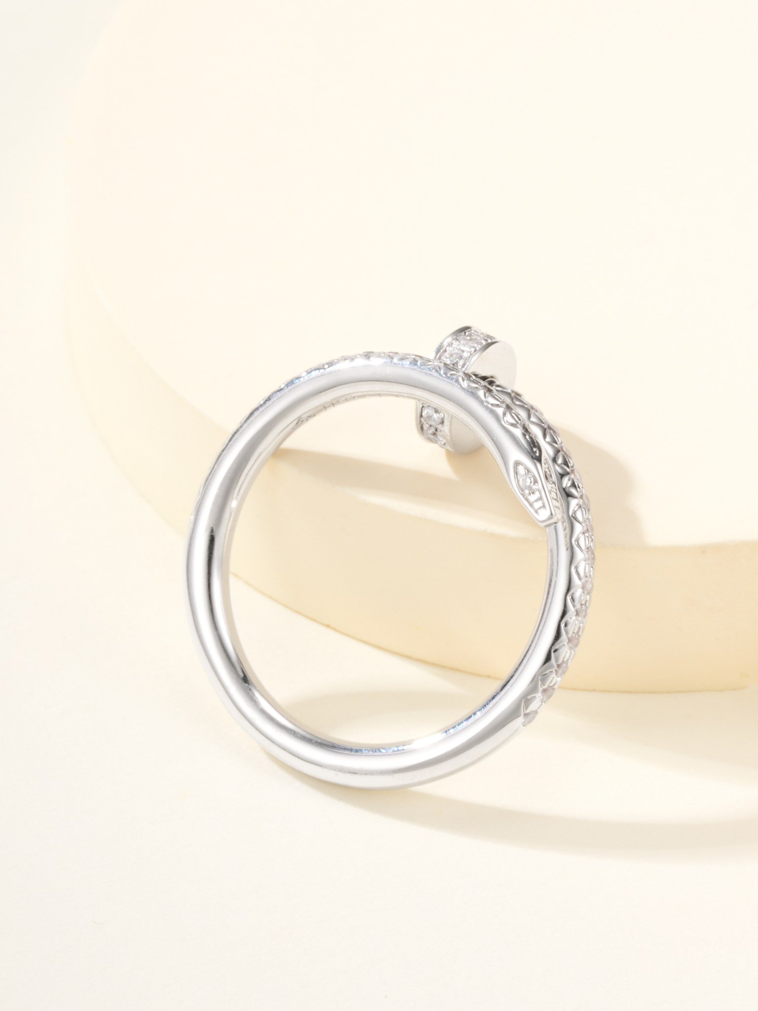 Thin nail full diamond ring - Image 8