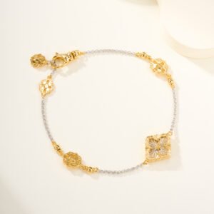 BU Radiant Network Opera Tulle Platinum Colored Bracelet (Small)