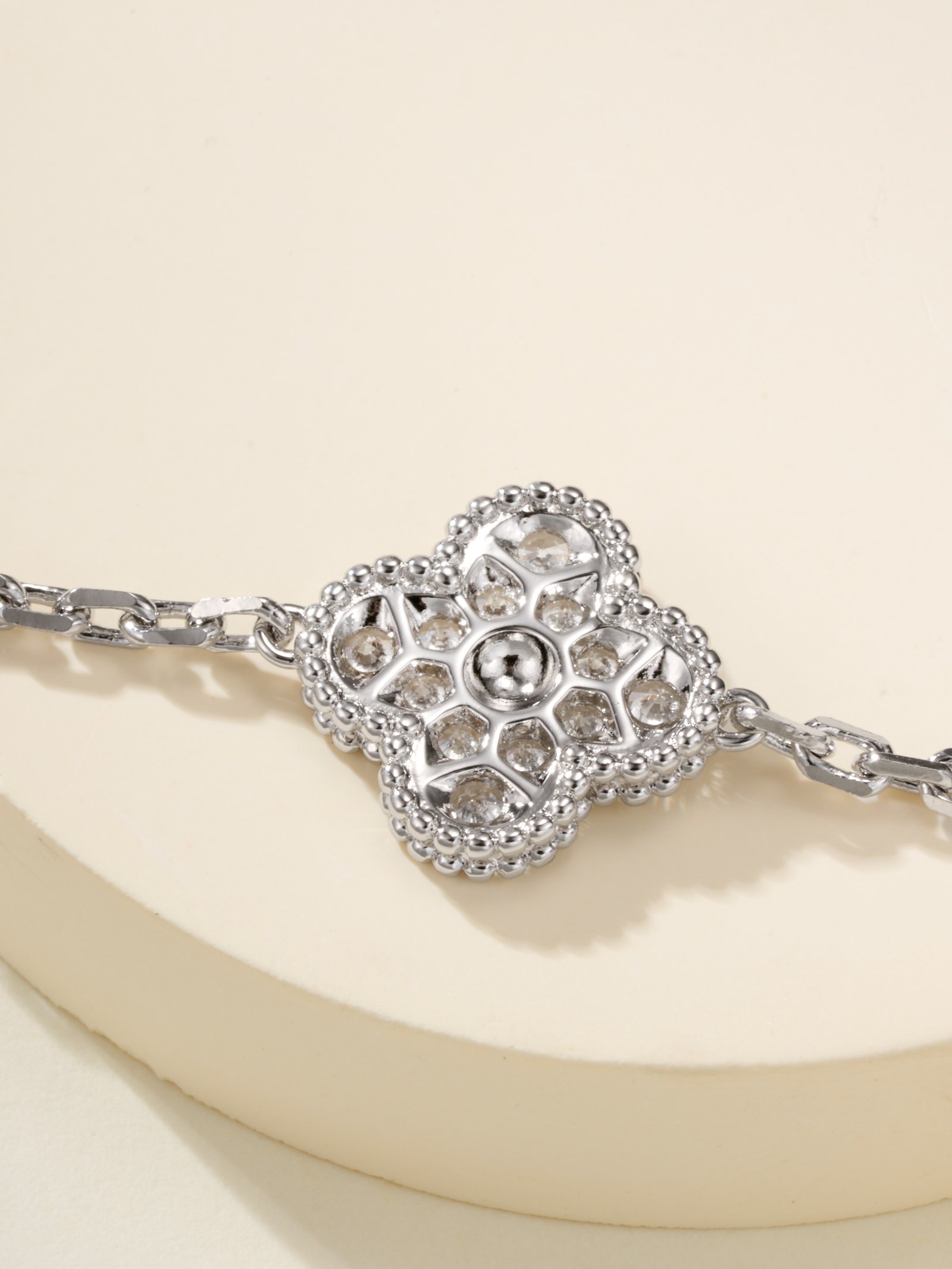 Ten flower diamond violet stone necklace - 图片 5