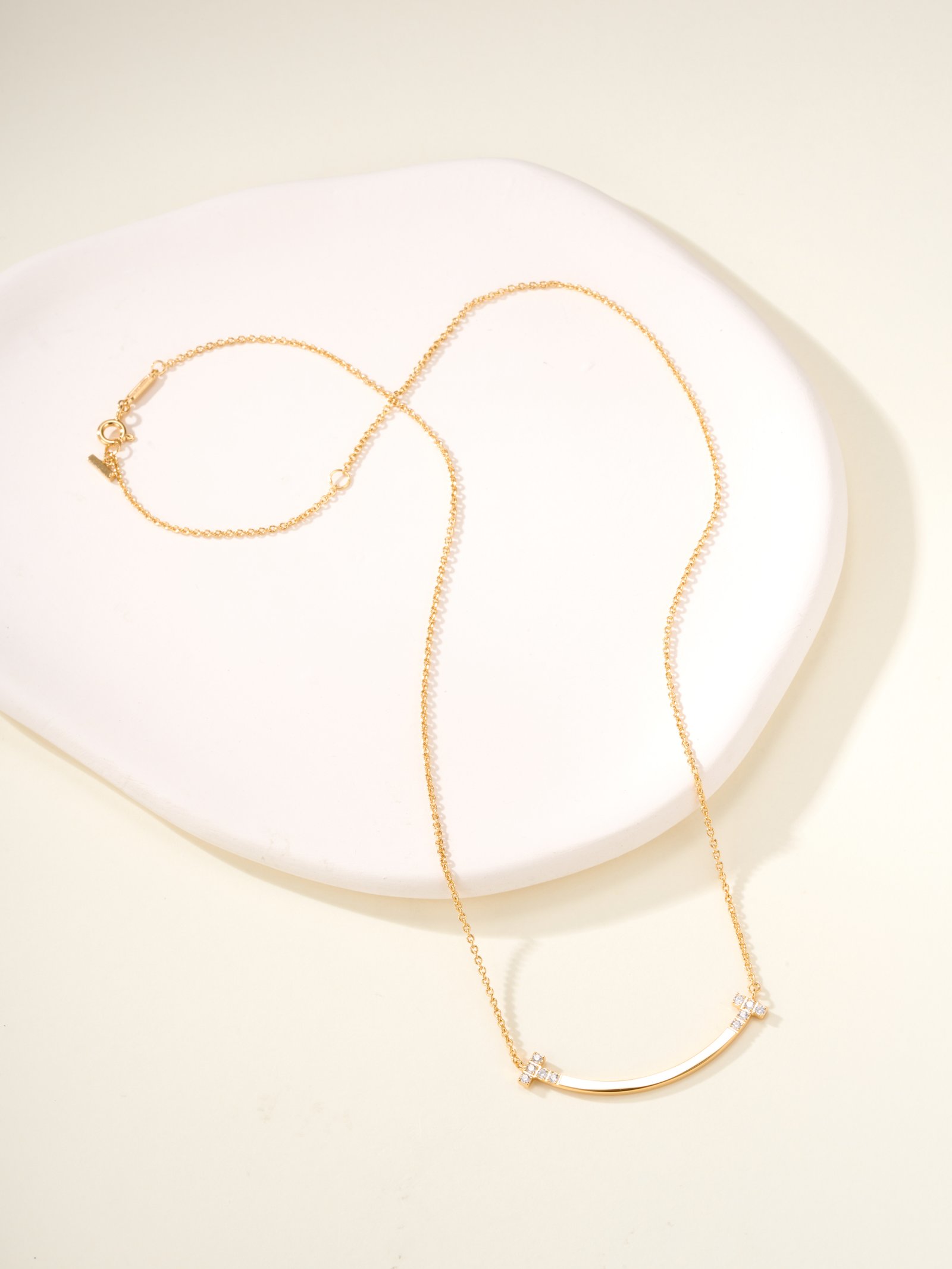 New T-Diamond Smile Necklace Medium - Image 10