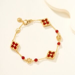 BU Opera Series Three Flower Ruby Bracelet (Small)