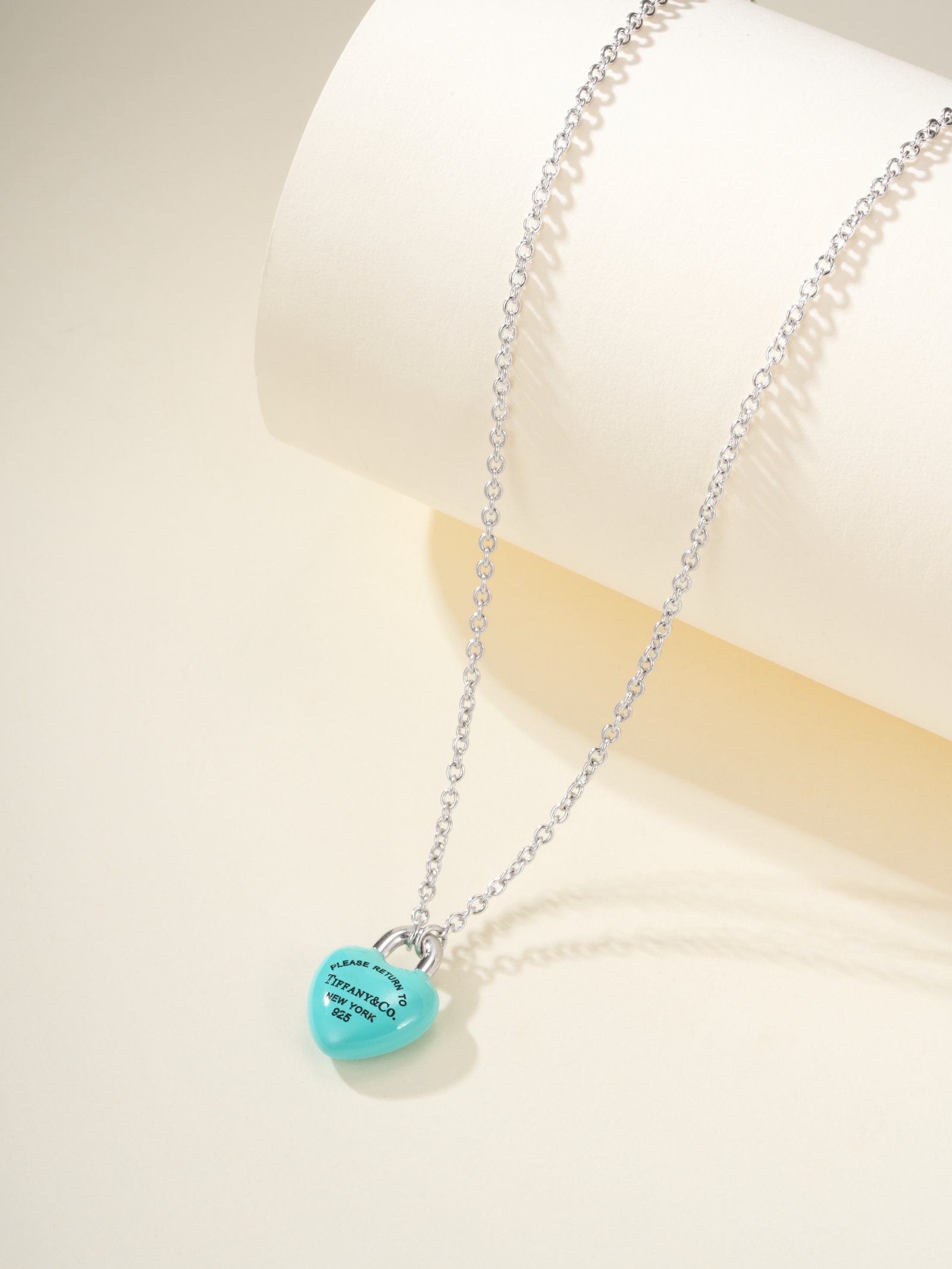 Tiffany Blue Love Lock Necklace - 图片 2