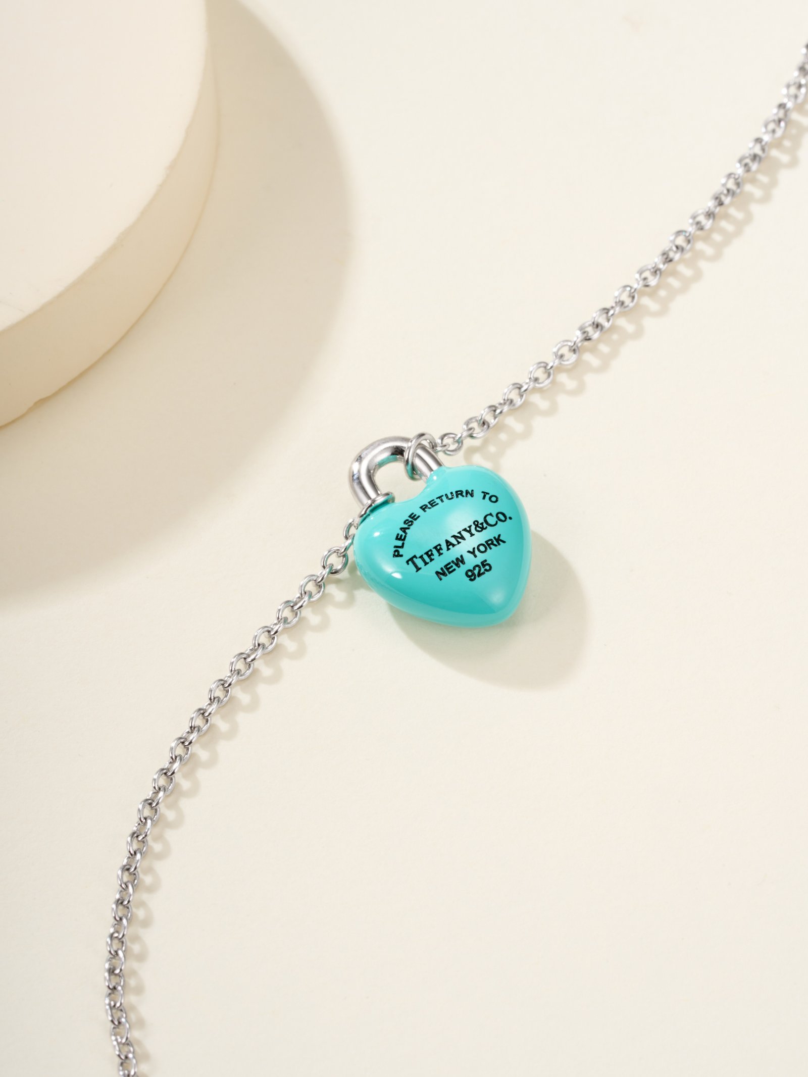 Tiffany Blue Love Lock Necklace - 图片 6
