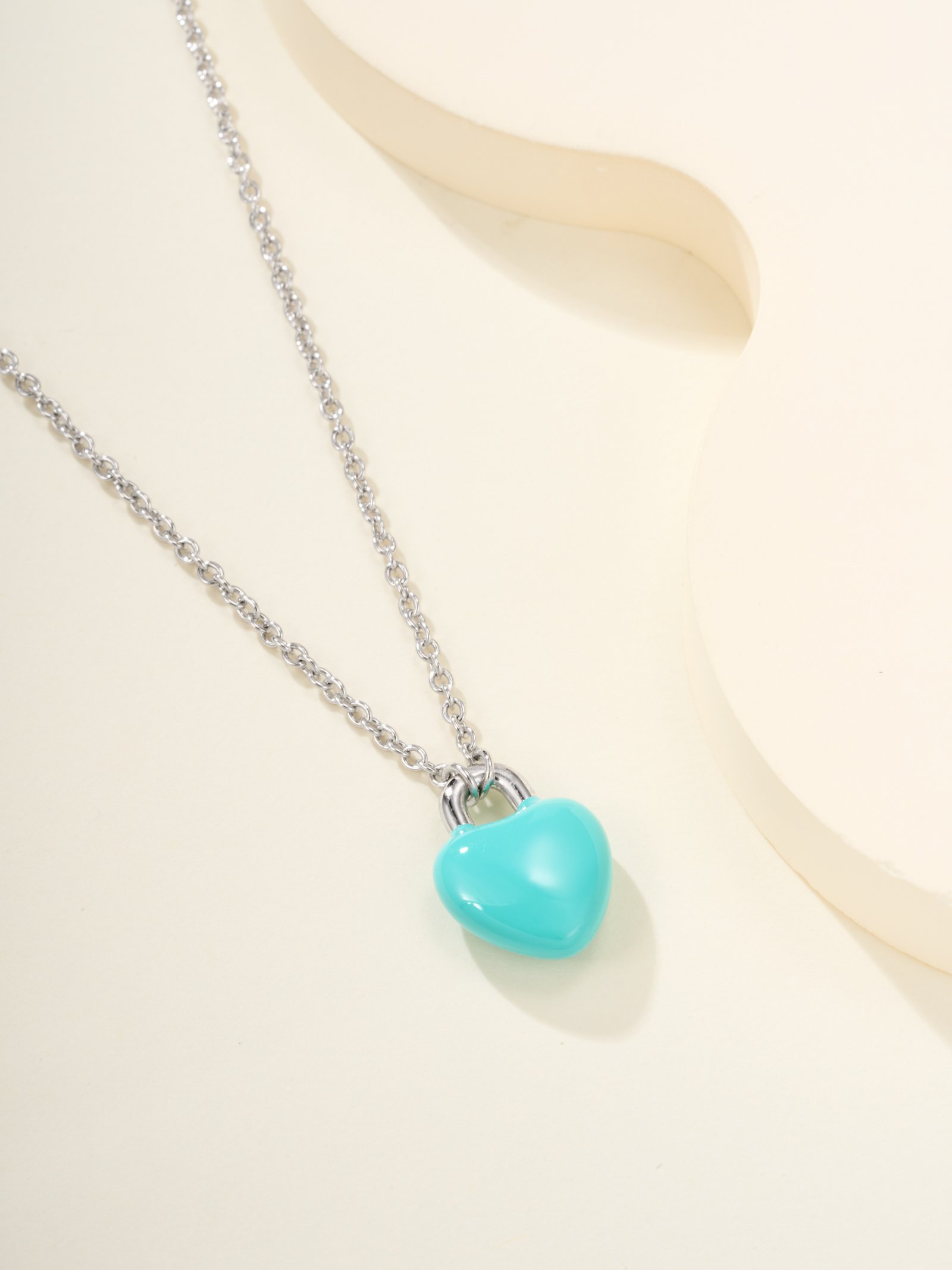 Tiffany Blue Love Lock Necklace - 图片 3