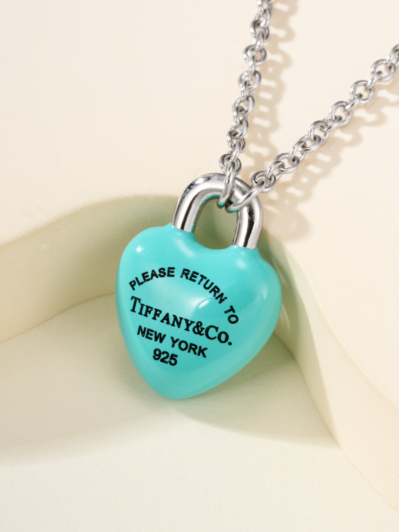 Tiffany Blue Love Lock Necklace - 图片 7