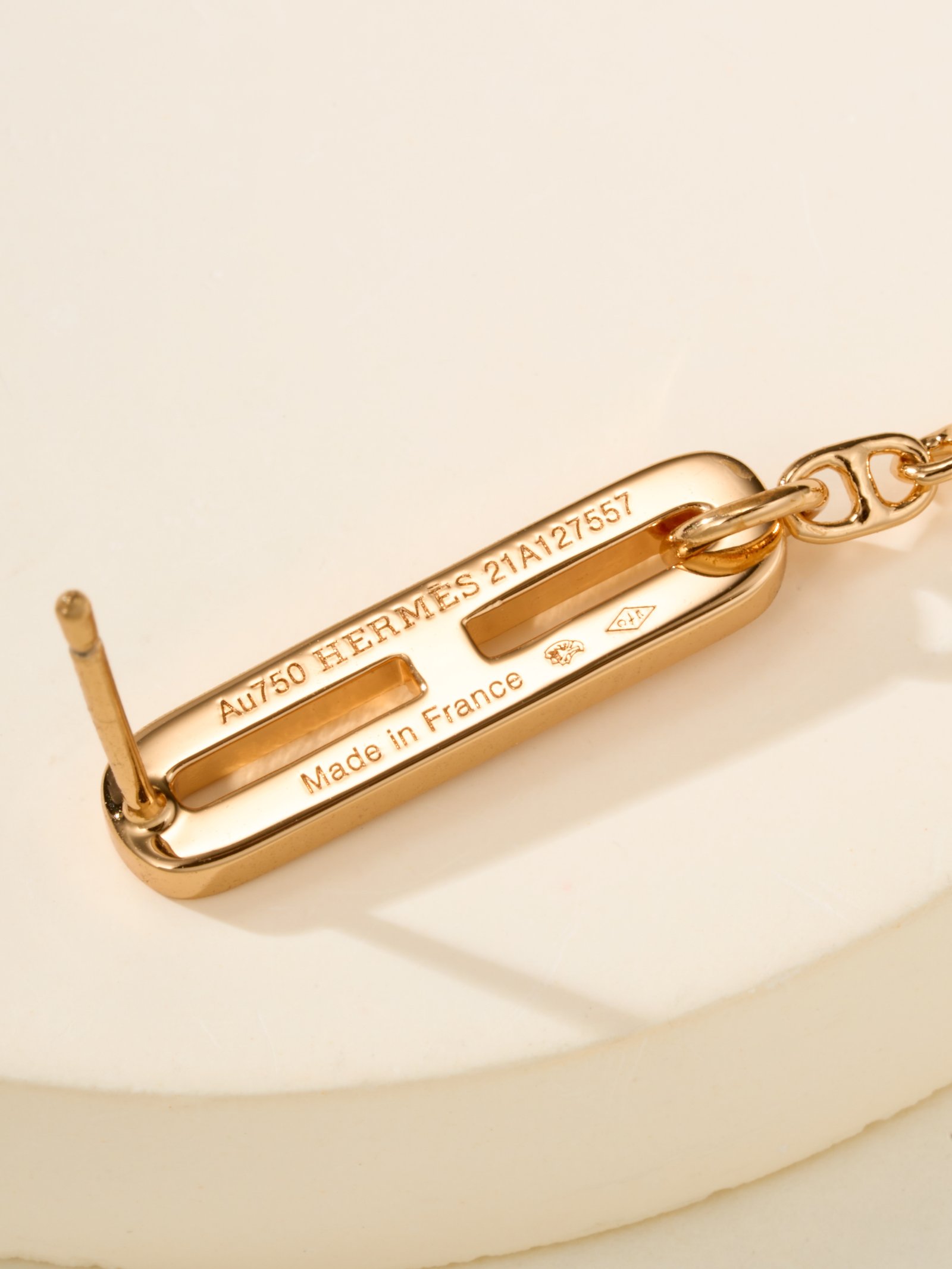 Pig Nose Diamond Chain Earrings - 图片 9