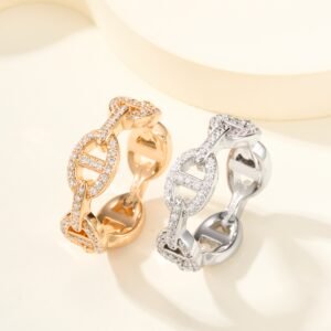 Full Diamond Pig Nose Ring