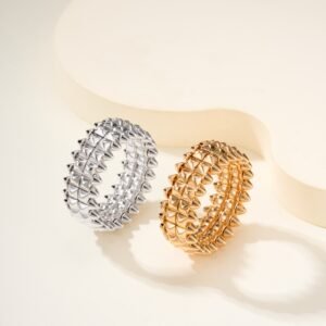 CLASH Double Row Rivet Ring