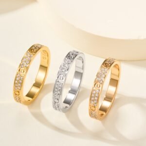 Ultra narrow Love Starry Sky Ring 3mm