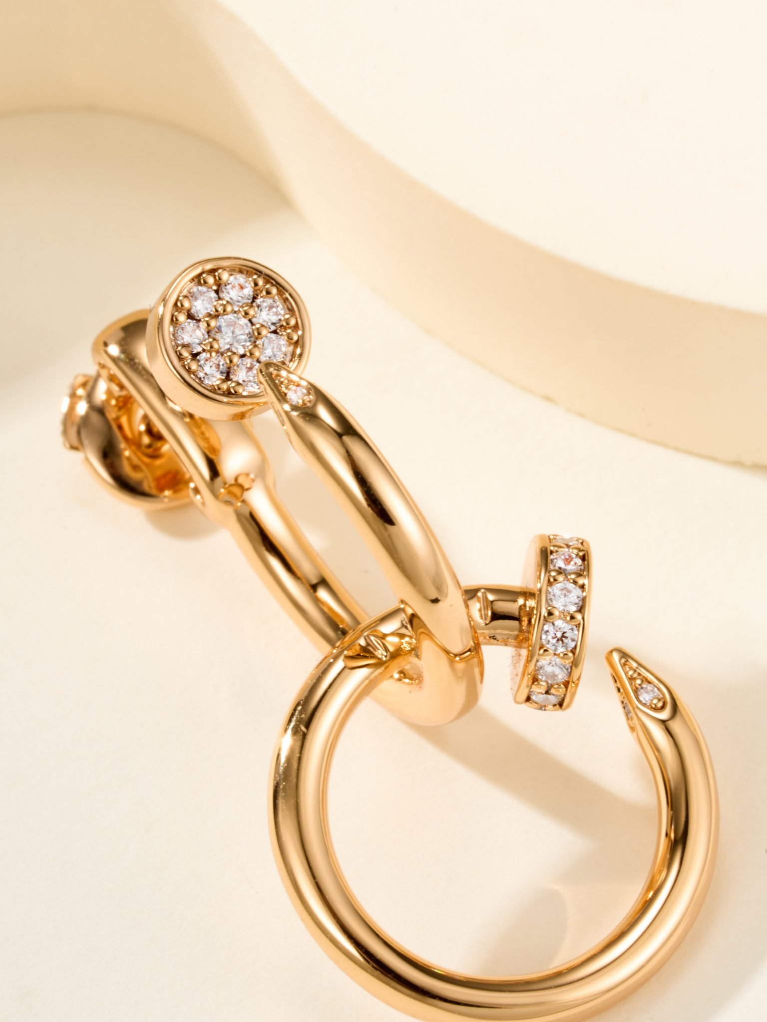 JUSTE UN CLOU Double Loop Nail Earrings - 图片 7