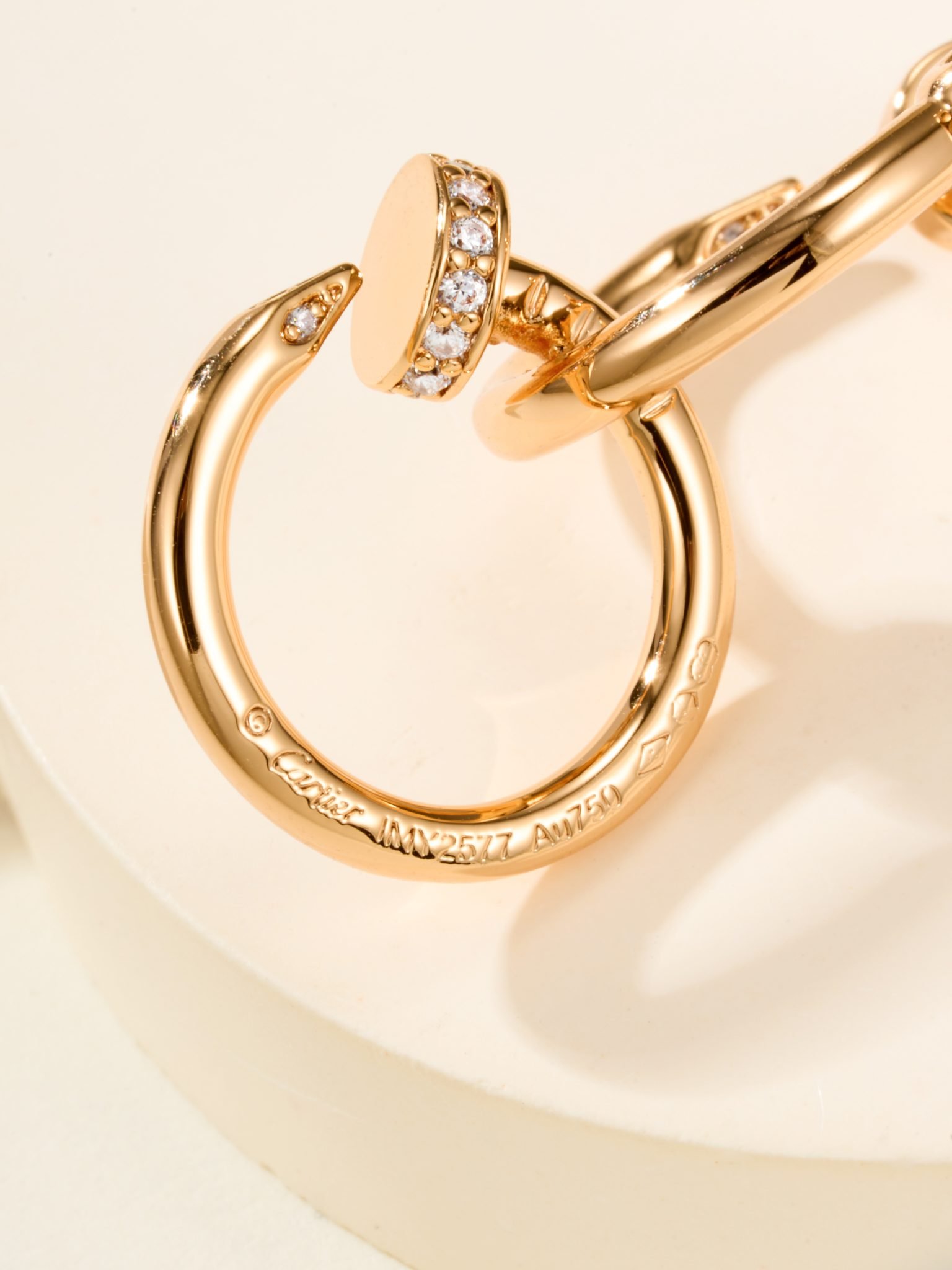 JUSTE UN CLOU Double Loop Nail Earrings - 图片 6