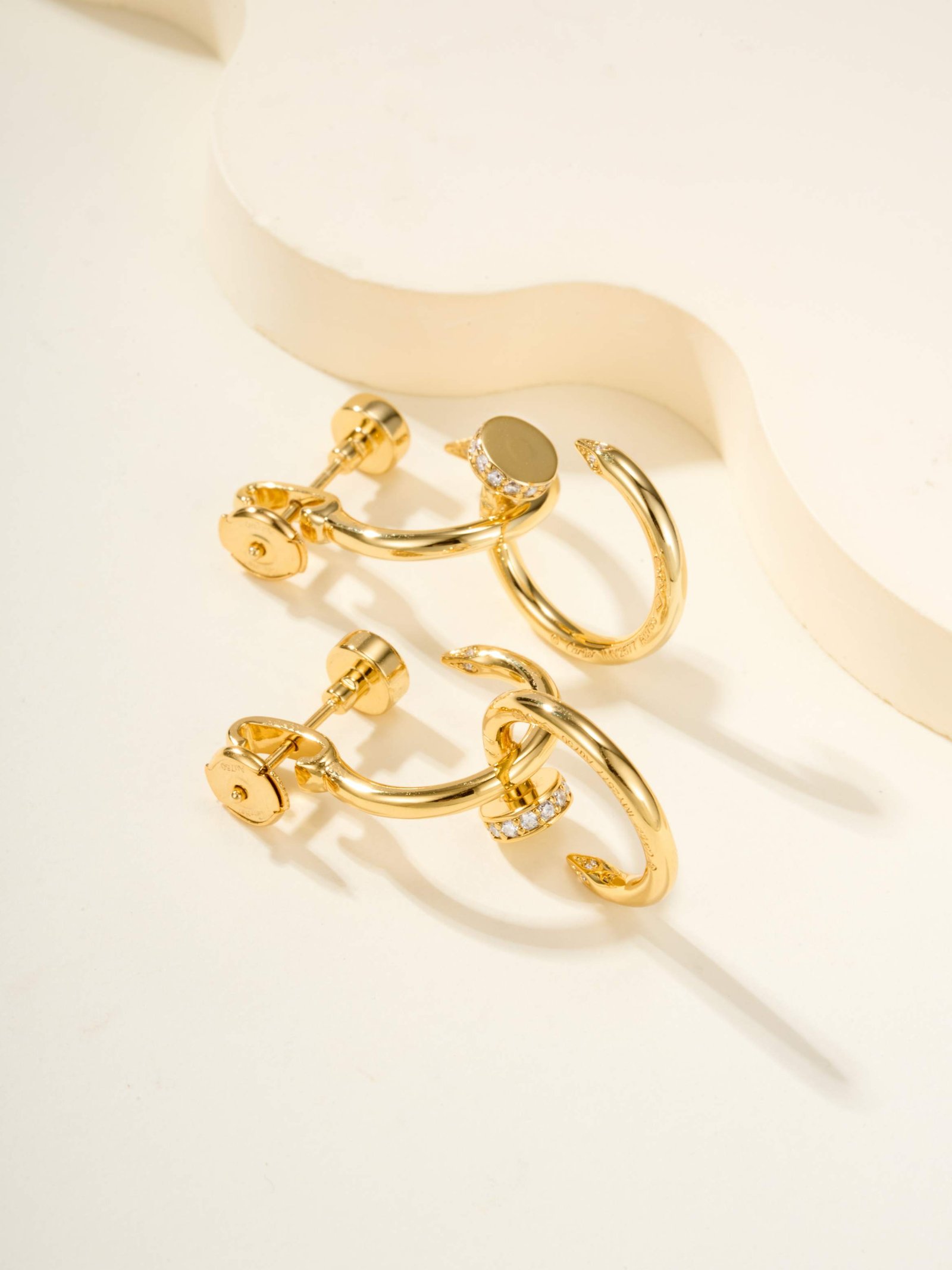 JUSTE UN CLOU Double Loop Nail Earrings - 图片 9