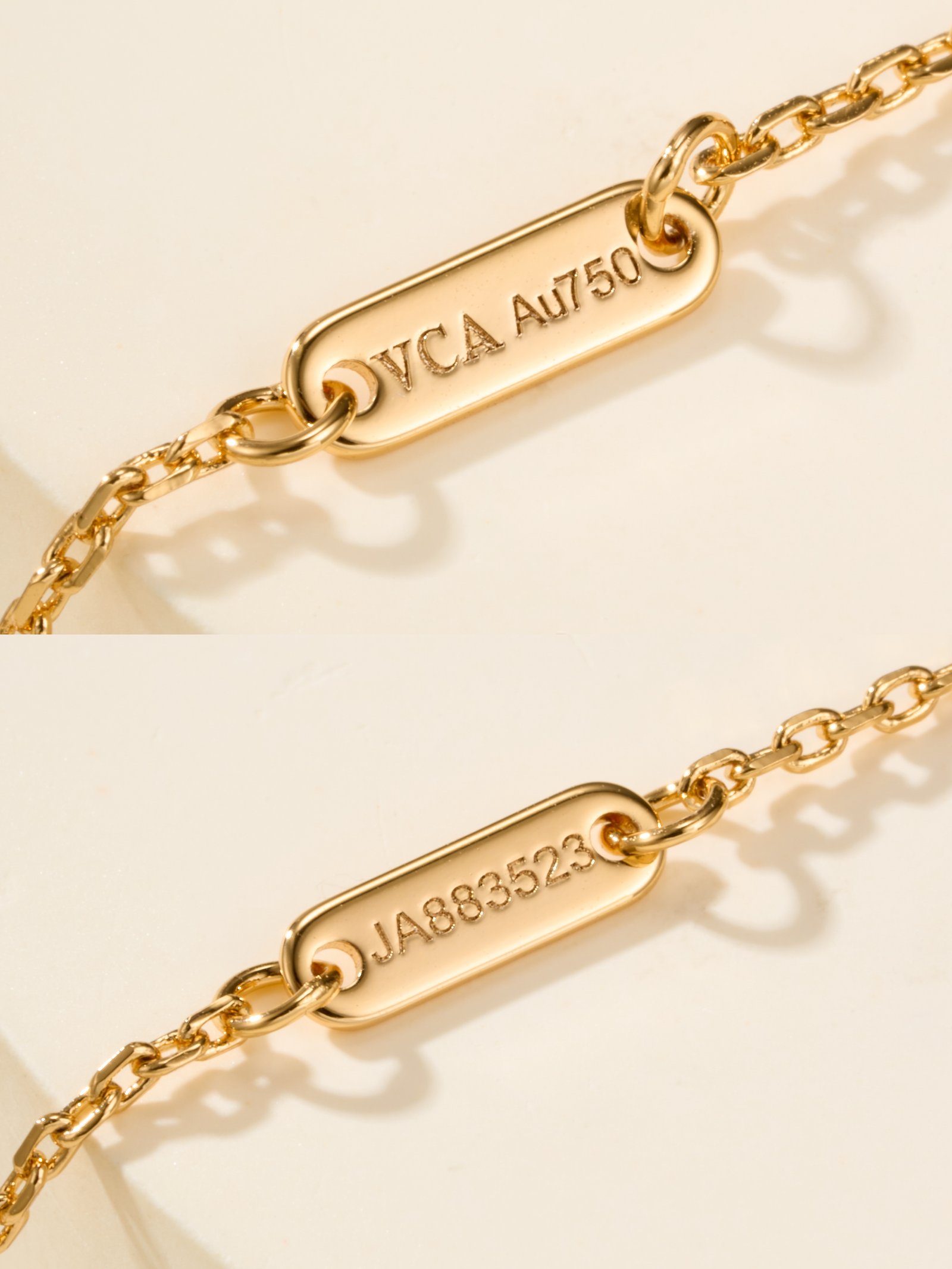 VCA Full Diamond Mini Single Flower Necklace - Image 10