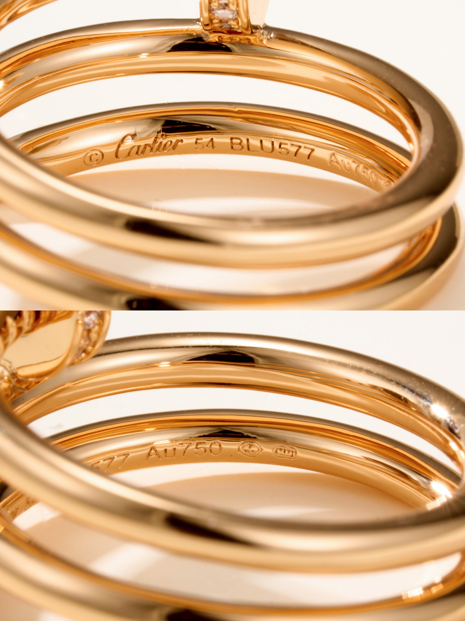 Nail double ring head and tail diamond ring - 图片 7