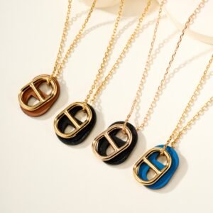 Cowhide Pig Nose Necklace