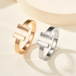 Square Double T Ring