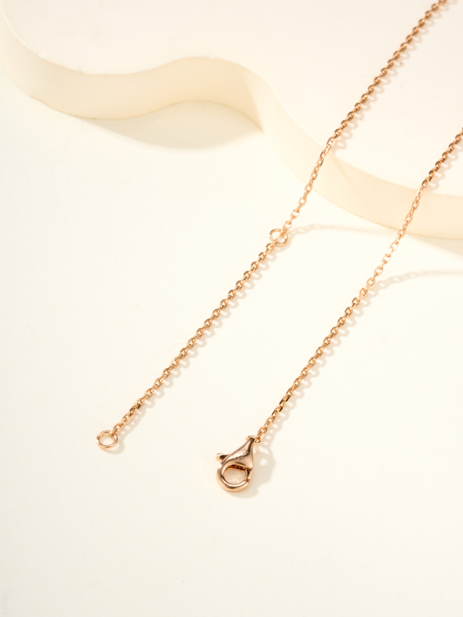 Trinity heart-shaped tricolor diamond studded small necklace - 图片 3