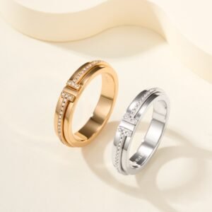 Narrow 4.5mmT Diamond Set Ring