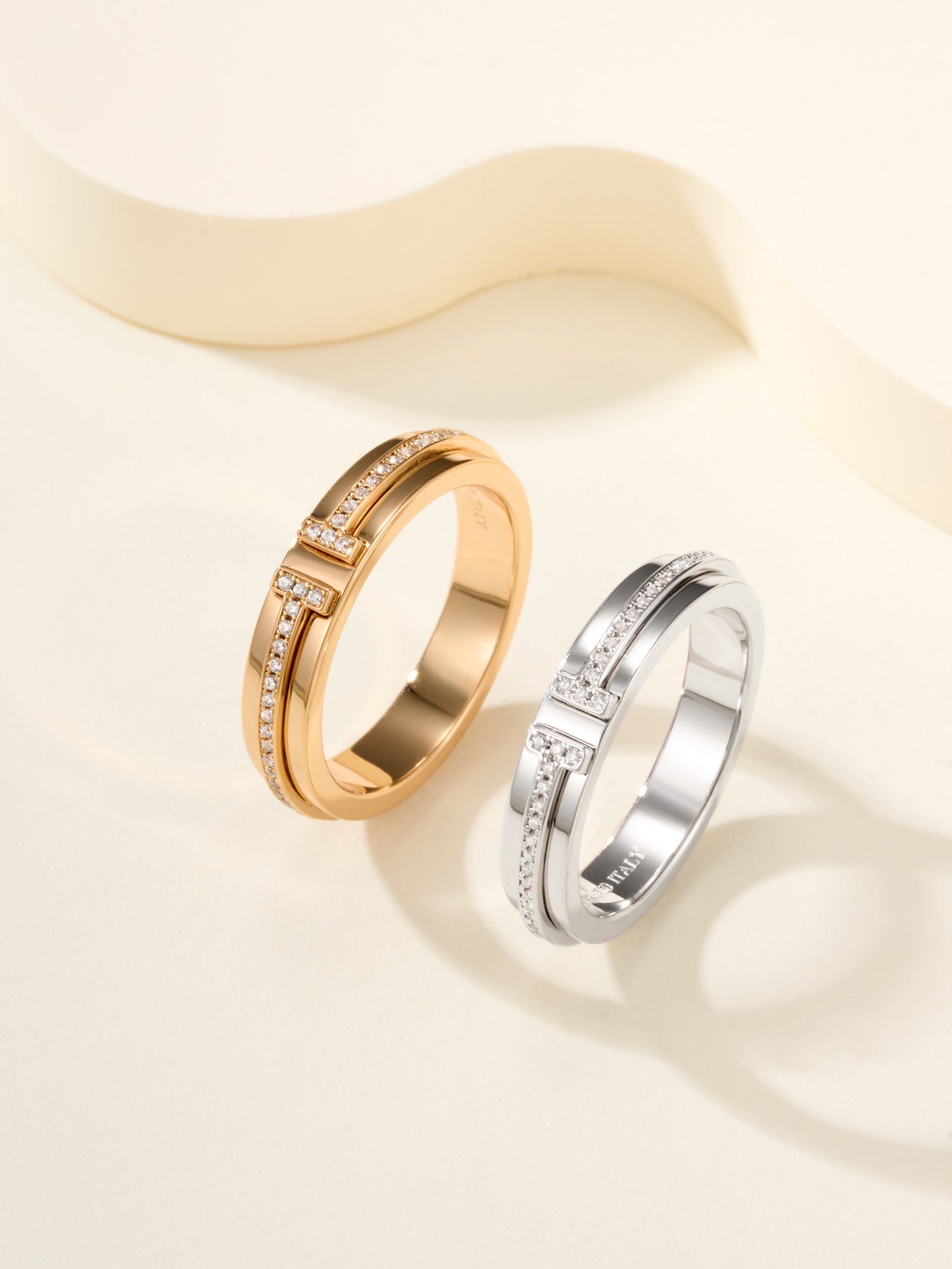 Narrow 4.5mmT Diamond Set Ring