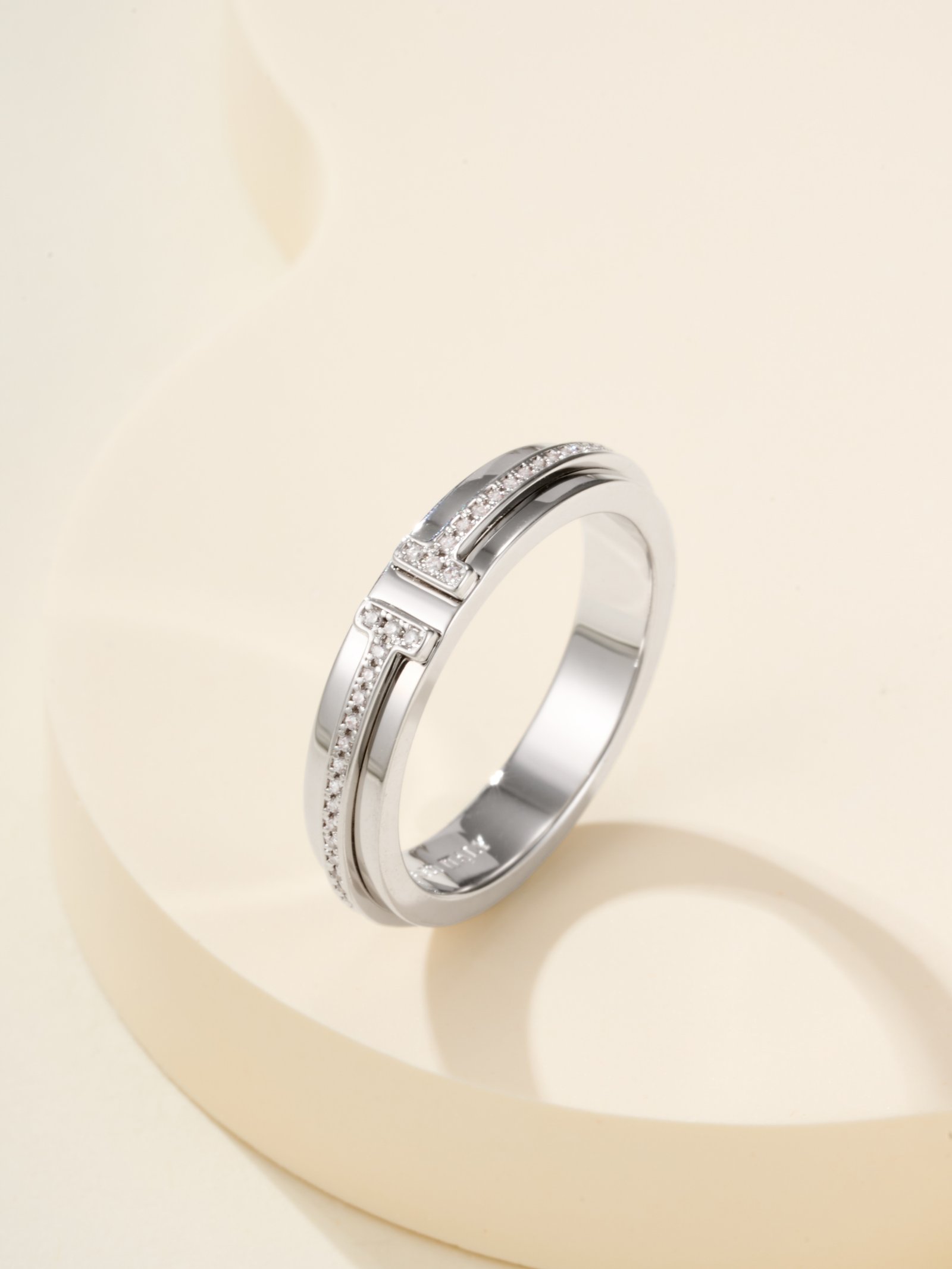Narrow 4.5mmT Diamond Set Ring - Image 6