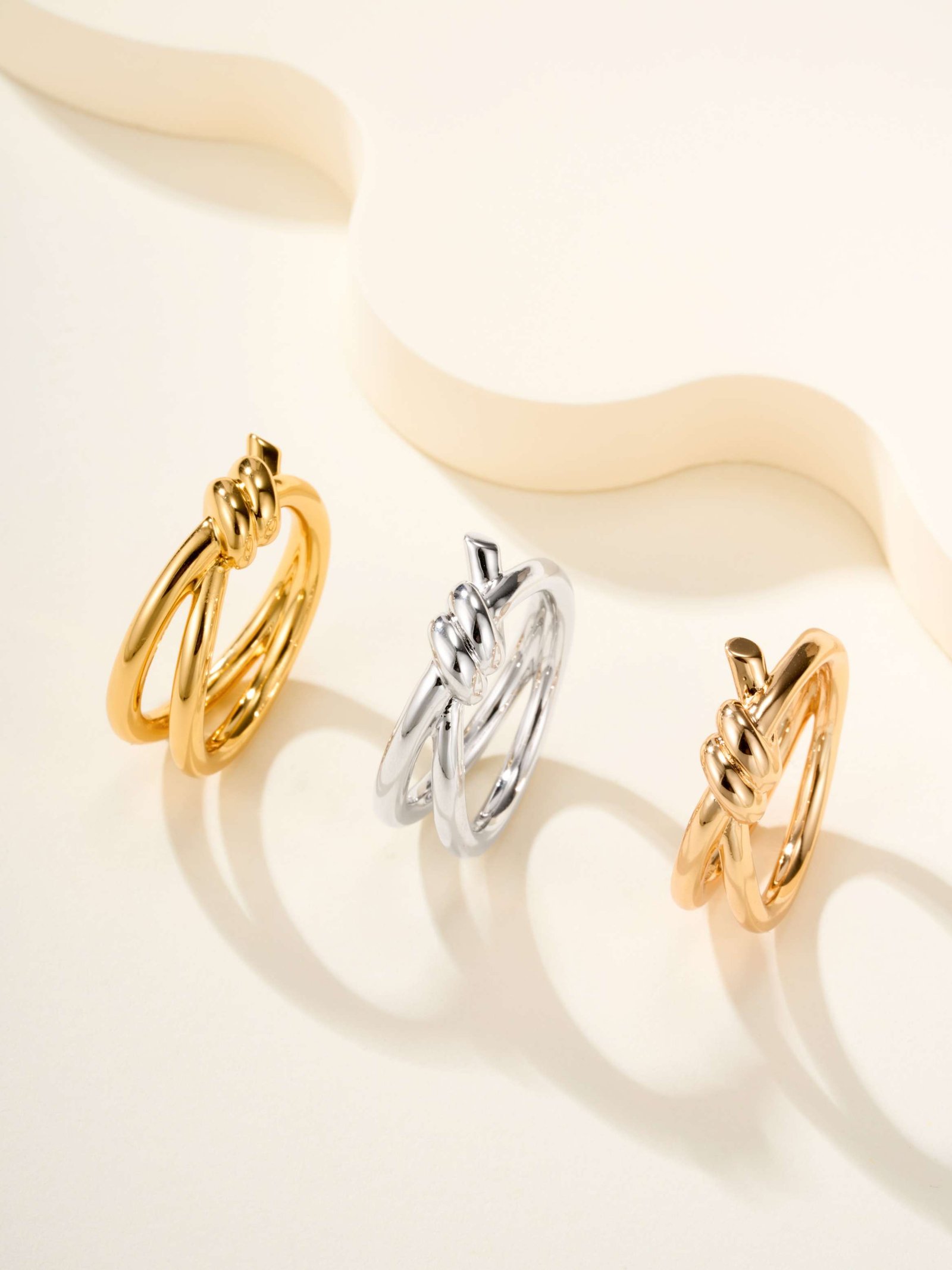 T knot dual row diamond free ring